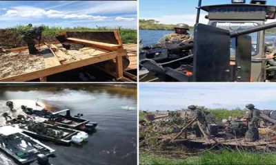 FANB destruye tres embarcaciones dedicadas a minería ilegal