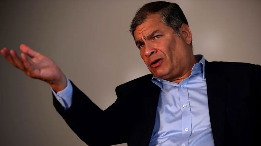 Rafael Correa critica la disolución del Parlamento ecuatoriano decretada por el presidente Guillermo Lasso