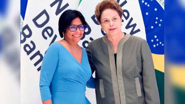 Vicepresidenta Delcy Rodríguez visitó el Banco de los BRICS en China