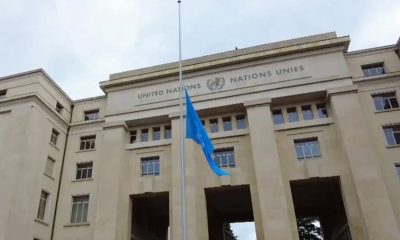 Homenaje en la Sede Europea de la ONU: Banderas a Media Asta por Trabajadores Fallecidos en el Conflicto Israel-Hamás