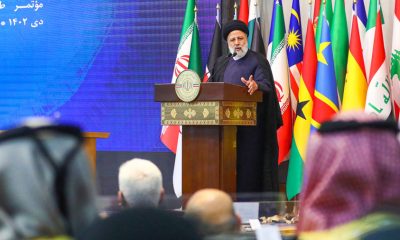 Presidente de Irán critica política de Estados Unidos en conferencia internacional sobre Palestina
