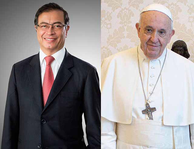 Petro propone al papa Francisco entablar un diálogo con el ELN en el Vaticano
