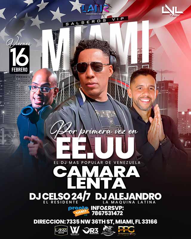 Dj Cámara Lenta: Gira Salseros VIP en USA