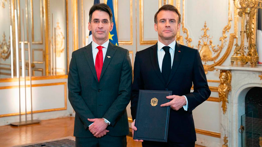 Presidente Macron recibe al nuevo embajador de Venezuela en Francia