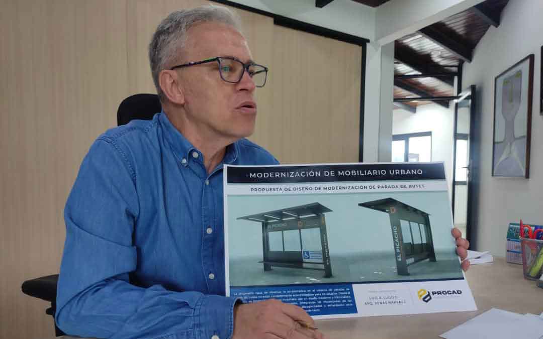 Modernización de paradas de autobuses en Los Salias.