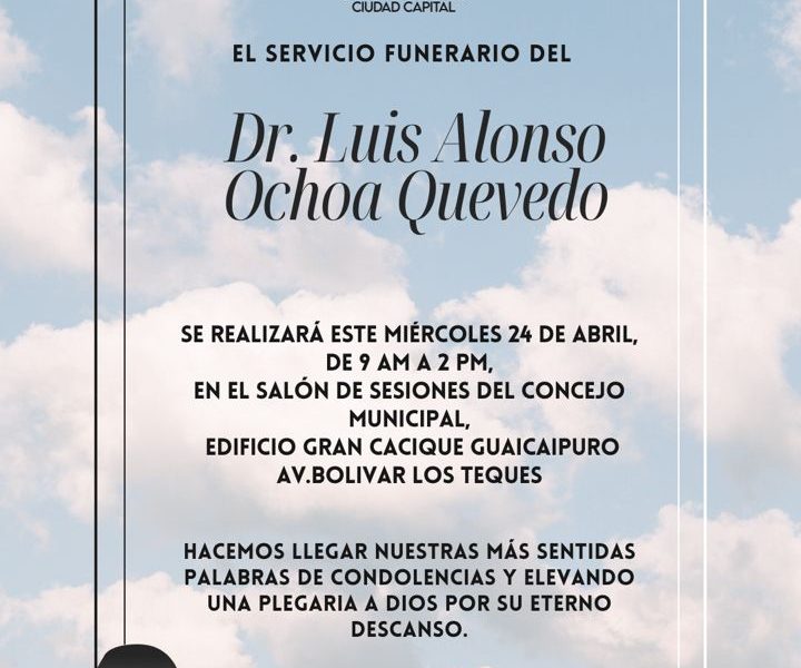 Luto en Guaicaipuro: Fallece el Dr. Luis Alonso Ochoa Quevedo, Presidente del Instituto Municipal de la Salud