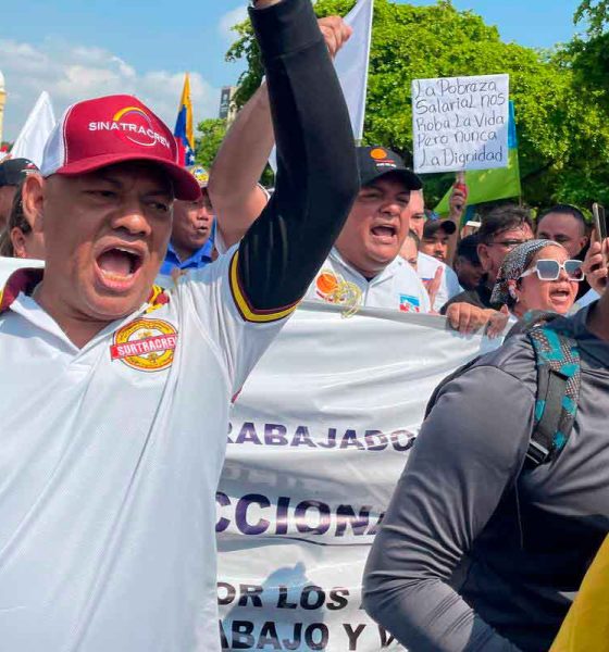 La marcha de trabajadores zulianos se desarrolló de manera pacífica en Maracaibo.