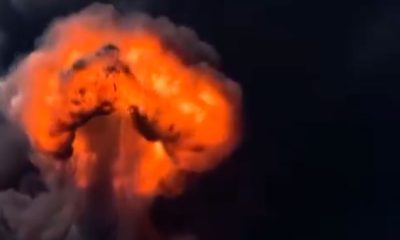 Vista de la fábrica de resina en Shanshang, Tainan, tras la explosión que generó una gran bola de fuego.