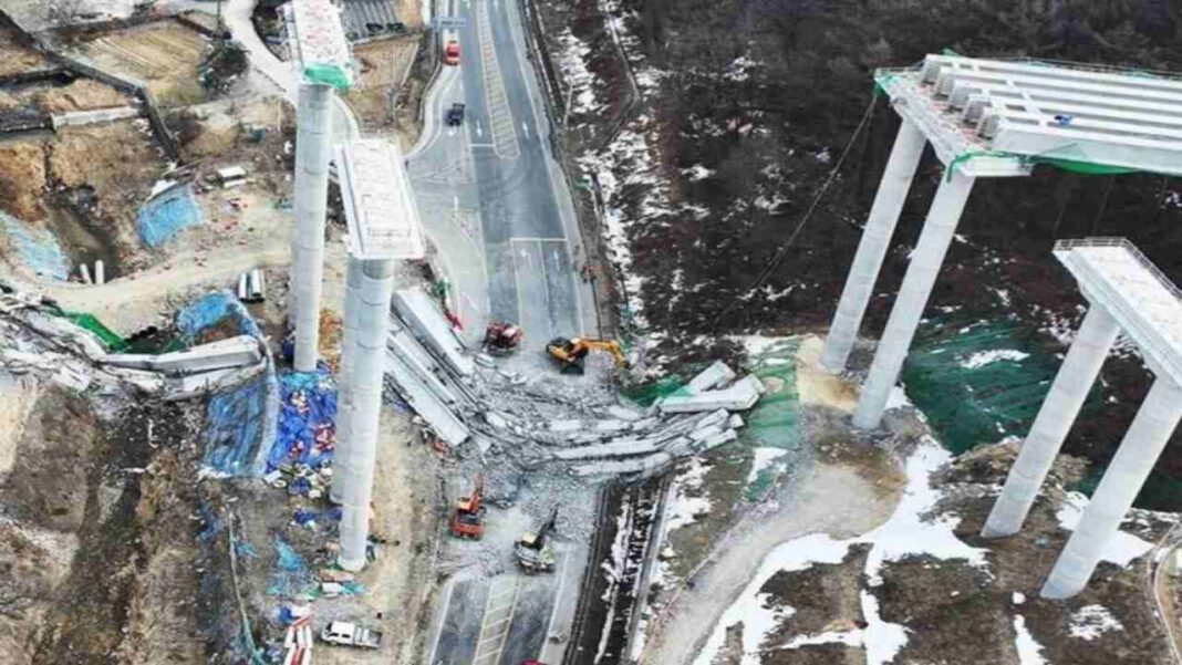 Derrumbe de puente en Corea del Sur deja cuatro muertos