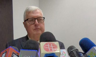 José Francisco Contreras, secretario general de DDP, durante su intervención sobre la situación del Esequibo y la postura del partido frente a Exxon Mobil.