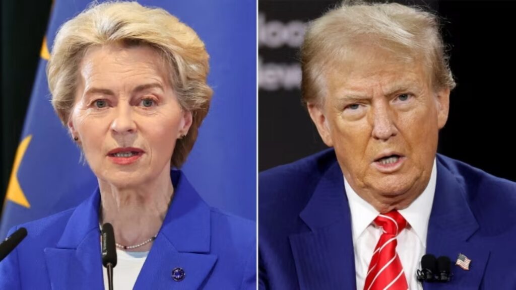 Von der Leyen y Trump acuerdan reunirse tras funeral del papa