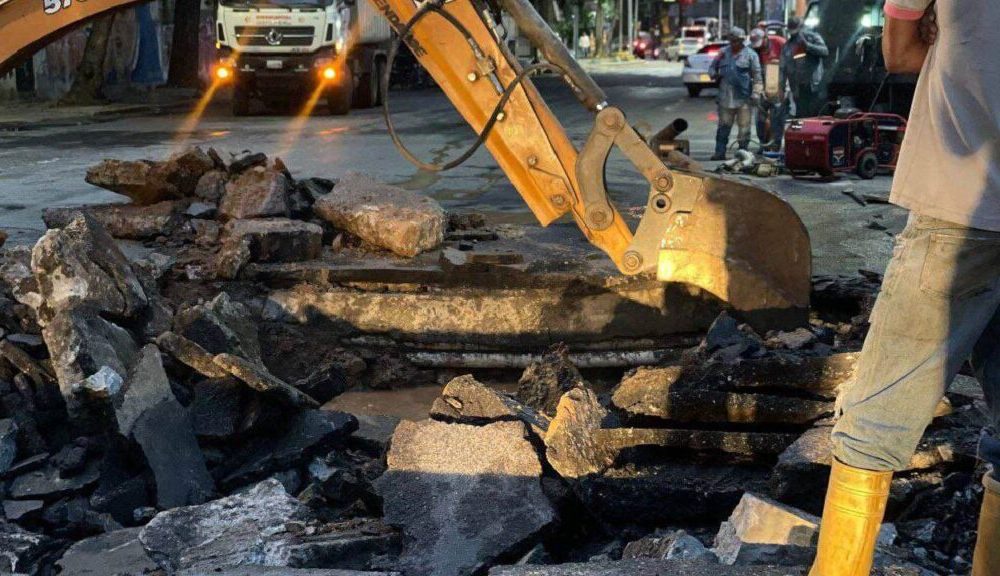 Inician reparaciones en la avenida Francisco Solano