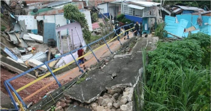 Táchira registra colapso de 304 viviendas tras intensas lluvias
