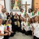 Feligreses participan con devoción en la Octava Asamblea Diocesana de Oración Carismática en el Santuario Mariano Diocesano de Nuestra Señora de Fátima, Carrizal.