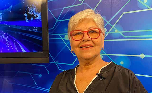 La psicóloga María Mercedes Armas durante la entrevista donde abordó la importancia del autocuidado en profesionales de primera línea