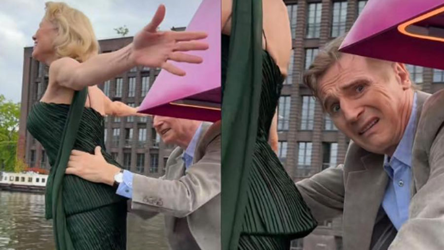 Neeson y Pamela Anderson reavivan el romance de Titanic