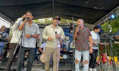 El alcalde Farith Fraija compartió escenario con las agrupaciones durante la “Bajada del Furro” en Los Teques.