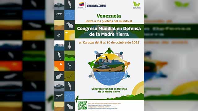Caracas será sede del Congreso Mundial en Defensa de la Madre Tierra con 3.000 participantes