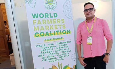 Saúl Elías López, presidente de Sviaa, durante un evento de la Coalición Mundial de Mercados Agrícolas