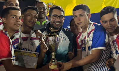 Celebración del equipo de Yaracuy en el Club Social Avance. Crédito: Prensa Alcaldía de Guaicaipuro.