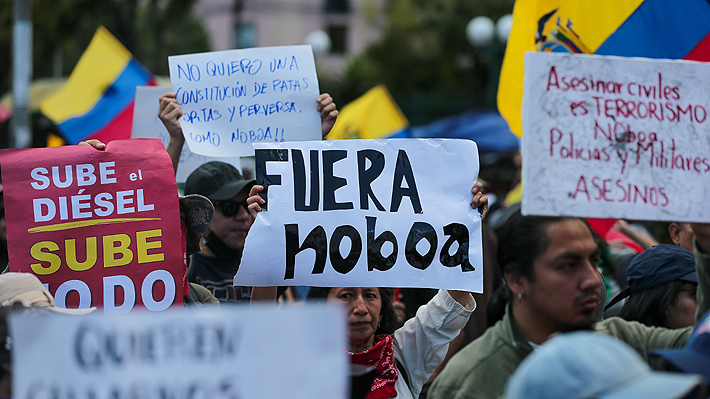 Protestas en Ecuador dejan un muerto y militares heridos