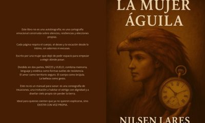 Portada de "La mujer águila" de Nilsen Lares, obra que explora la autonomía femenina y el autodescubrimiento a través de prosa poética contemporánea.