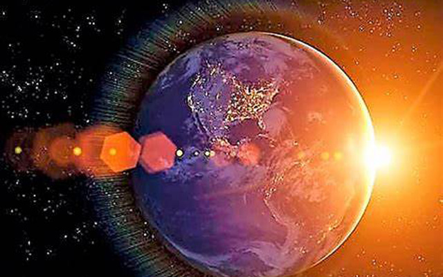 solsticio de invierno. La energía cósmica envuelve la Tierra. [