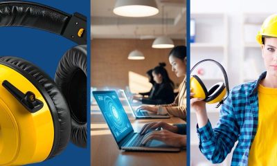 Auriculares con cancelación de ruido activa bloqueando las frecuencias bajas durante un trayecto en transporte público.