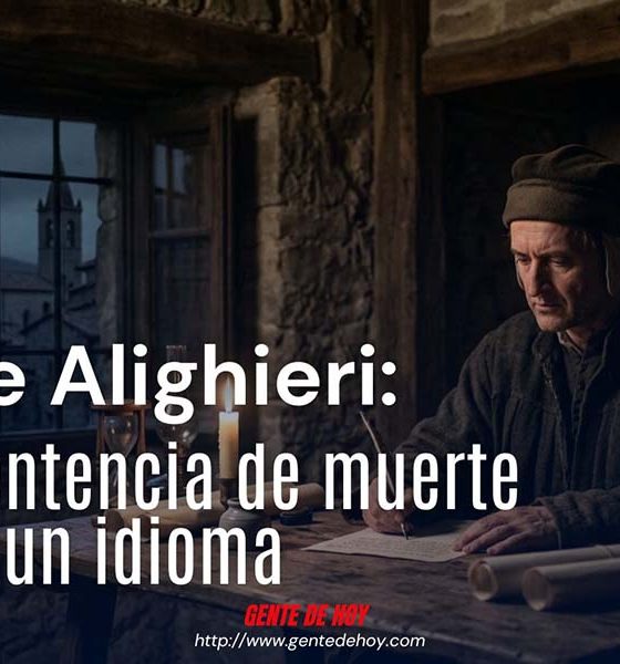 Dante Alighieri en el exilio, momento en el que comenzó la redacción de su obra cumbre, la Divina Comedia.