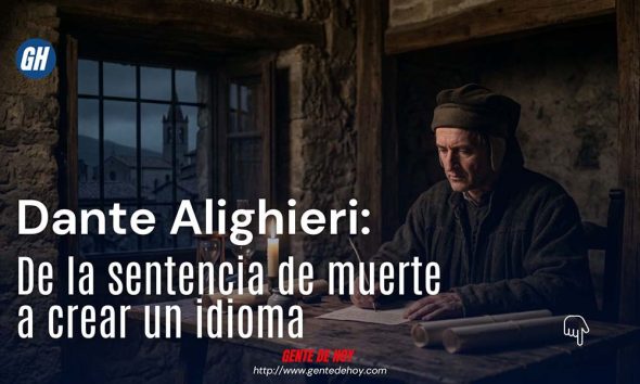 Dante Alighieri en el exilio, momento en el que comenzó la redacción de su obra cumbre, la Divina Comedia.