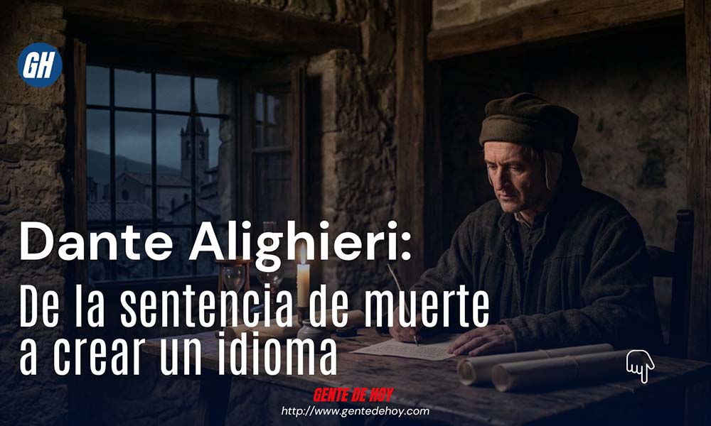 Dante Alighieri en el exilio, momento en el que comenzó la redacción de su obra cumbre, la Divina Comedia.