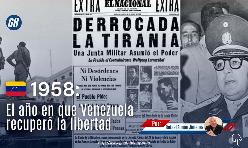 Marcos Pérez Jiménez abandona el poder tras la rebelión cívico-militar que puso fin a su régimen.