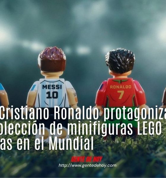 Minifiguras oficiales de LEGO inspiradas en Lionel Messi, Cristiano Ronaldo, Kylian Mbappé y Vinícius Júnior, protagonistas de la nueva colección temática del Mundial.