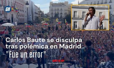 Carlos Baute durante su intervención en la Puerta del Sol de Madrid el 18 de abril de 2026, momentos antes de la polémica consigna que generó rechazo en redes sociales.
