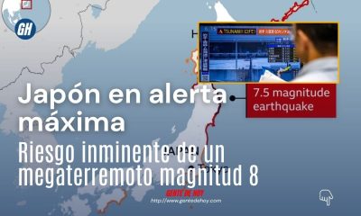 Monitoreo de emergencia: Pantallas de televisión en oficinas de Tokio muestran alertas de tsunami en vivo tras el fuerte sismo que sacudió la costa de Iwate este lunes.
