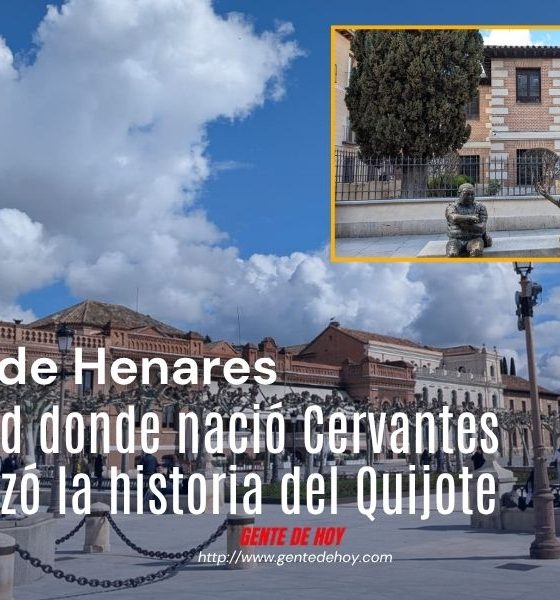 Plaza de Cervantes, el corazón de Alcalá de Henares, donde el tiempo parece detenerse entre el susurro de los árboles centenarios y los ecos del Siglo de Oro español.