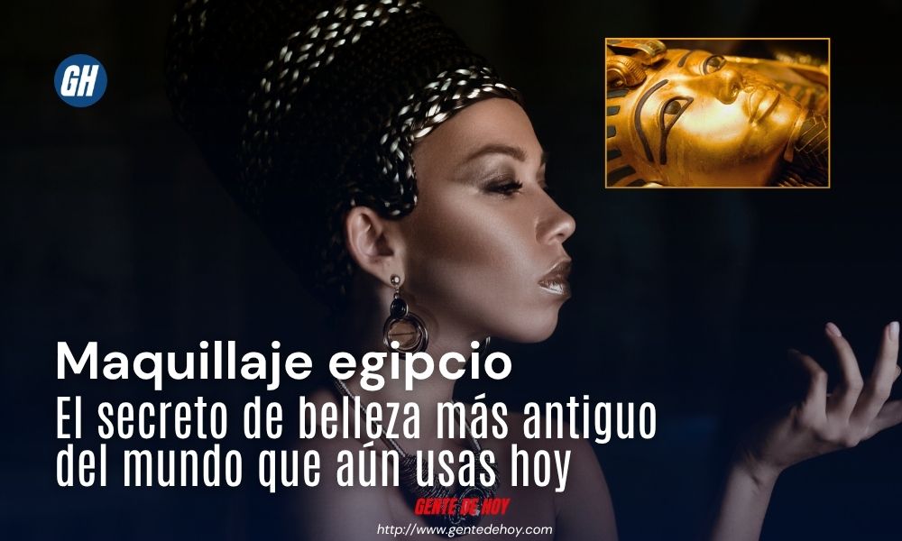 El característico delineado negro alargado hacia las sienes, símbolo del ojo de Horus. El maquillaje egipcio era arte, protección y espiritualidad fundidos en un solo trazo.
