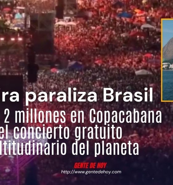 Shakira hace historia en Brasil con concierto gratuito ante dos millones de personas en Copacabana