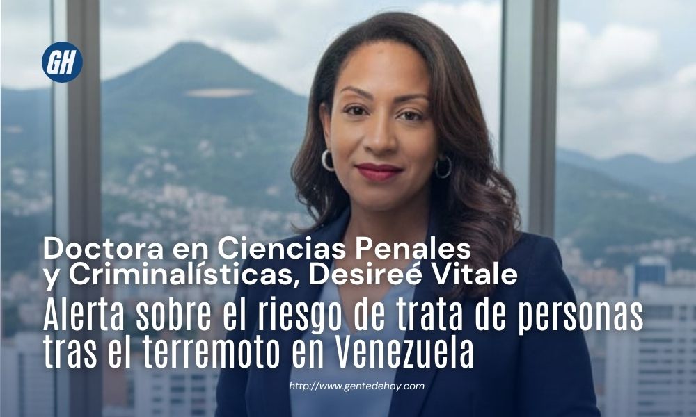 Desireé Vitale advierte que las emergencias humanitarias incrementan el riesgo de trata de personas y llama a proteger especialmente a niños, niñas y adolescentes mediante la actuación coordinada con las autoridades.