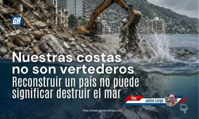 Los escombros generados por el doble evento sísmico requieren un manejo técnico que evite impactos irreversibles sobre los ecosistemas marinos.