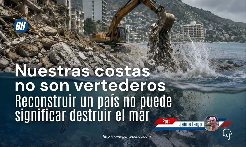 Los escombros generados por el doble evento sísmico requieren un manejo técnico que evite impactos irreversibles sobre los ecosistemas marinos.
