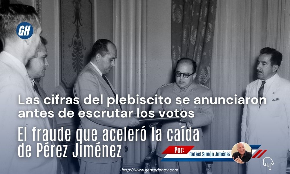Marcos Pérez Jiménez impulsó el plebiscito de 1957 para intentar extender su mandato por cinco años más.