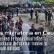 Efectivos militares y de la Guardia Civil despliegan barreras flotantes de contención marítima en las costas de Ceuta tras la llegada masiva de personas