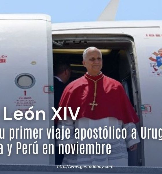 El Papa León XIV encabezará su primer viaje apostólico a Sudamérica del 6 al 17 de noviembre de 2026.