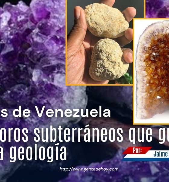 La geología venezolana conserva formaciones minerales asociadas con procesos que pueden durar miles o millones de años.